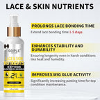 Wig Accessory Essentials Kit Lace Front Wig Glue, Wig Adhesive Extension Spray for Extend Boding Time of Lace Glue, Natural and Gentle Formula Lace & Skin Nutrition Spray Extend Duration of Adhesive