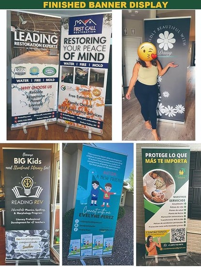 Custom Banner Aluminum Black Retractable Banner-Made in USA-33"x81" - Image 6