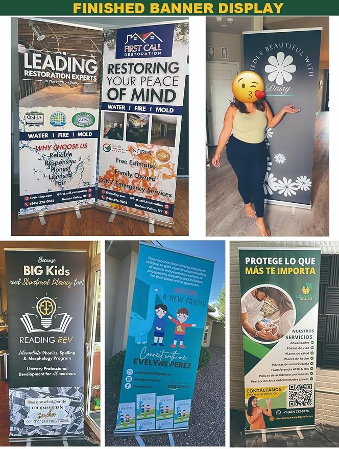 TFEN-Made in USA-Custom Pop up Banner Aluminum Retractable Banner 47"x81" - Image 6