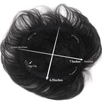 H&Bwig Men Short Toppers Hairpiece Clip in Hair Extensions for Covering White Loss Hair Toupee (6060#2)