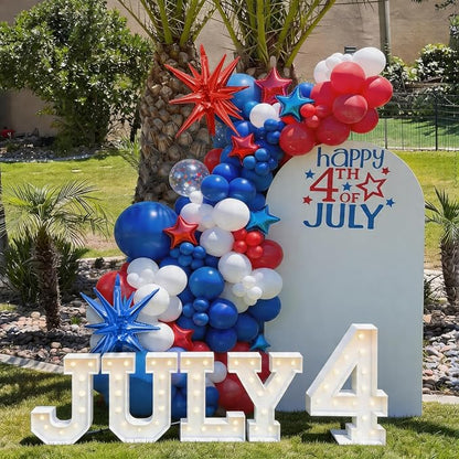 Red White and Blue Balloons Garland Arch Kit - Image 4