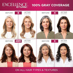 L'Oreal Paris Excellence Creme Permanent Hair Color, 5AB Mocha Ash Brown, 100 percent Gray Coverage Hair Dye, Pack of 3