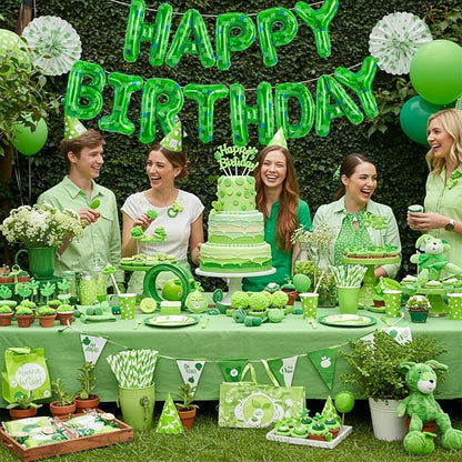 Vuzvuv Green Happy Birthday Balloon Banner, Game Theme Foil Balloon Letters - Image 4