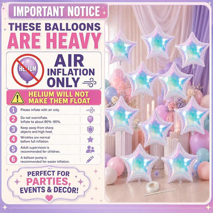 Iridescent Star Balloons, Baby Shower, Graduation, Engagement and Anniversary - Image 11