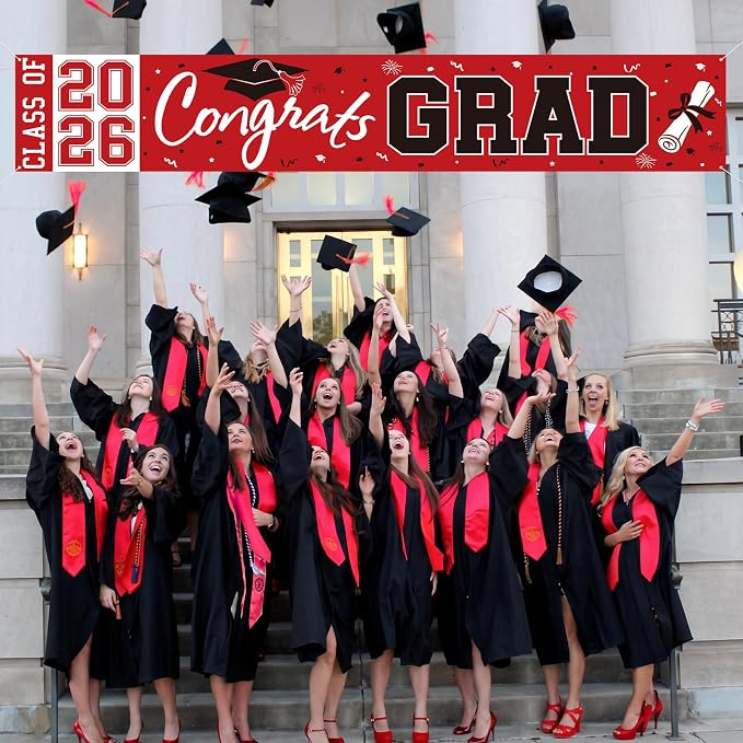 2026 Graduation Yard Sign, Large Congrats Grad Yard Banner Class of 2026 Banner - Image 4