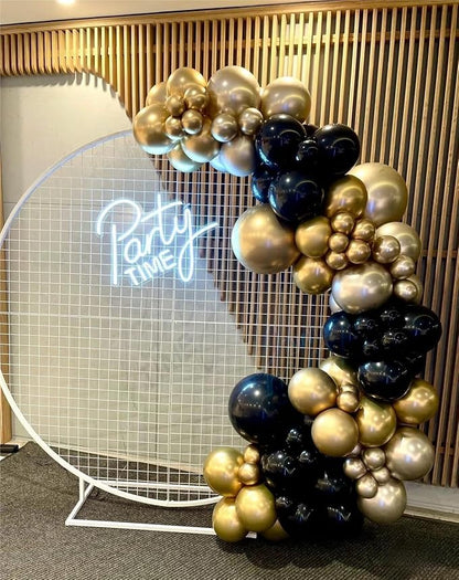 MEBAY Black Gold Silver Balloons Garland Arch Kit, Wedding Backdrop, Baby Shower - Image 6
