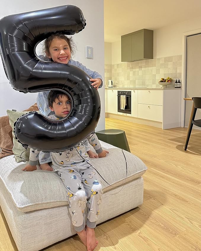 Black Number 5 Balloon 40 Inch - Image 7