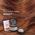 Got? Roots - Root Touch Up Hair Color, Brow, Beard, Hairline & Bald Spot Concealing Powder - Gray Root Coverage for Women & Men - 0.14 OZ Tub (Auburn, Pack of 2)