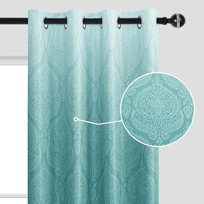 DWCN Teal Blackout Curtains for Bedroom 96 Inch Long - Image 5