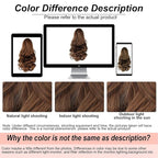 Ponytail Extension, Clip on Ponytails for Women, 12" Claw Clip in Short Curly Wavy Pony Hair Extension for Women - Light Golden Brown