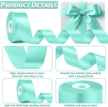 1 1/2In 30Yards Mint Blue Ribbon - Image 3