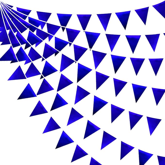 Royal Blue Triangle Pennant Banner Flag by pinkblume