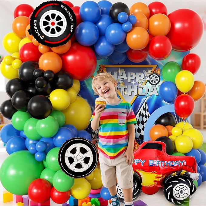 104pcs Monster Truck Birthday Decorations Balloon Garland Arch Kit - Image 4