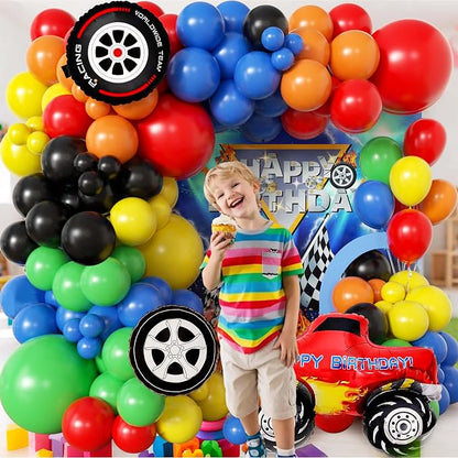 104pcs Monster Truck Birthday Decorations Balloon Garland Arch Kit - Image 4