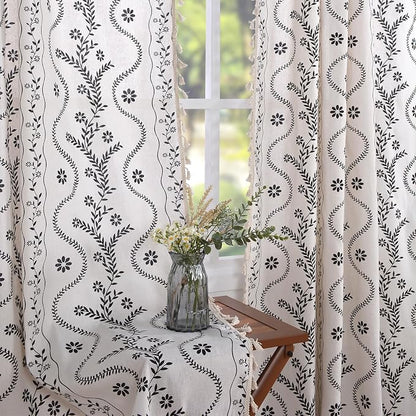 Schweek Boho Tassels Curtain 63 Inches Long 2 Panels by Schweek