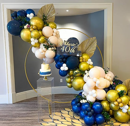Navy Blue and Gold Party Balloons, Baby Shower, Graduation, Retirement Party - Image 6