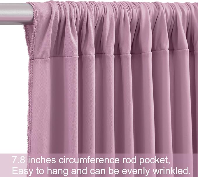 6 Panels Dusty Pink Backdrop Curtains - Image 7