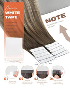 Sunny Hair Tape in Hair Extensions Human Hair,Balayage Brown with Blonde Hair Extensions Tape in 22 Inch Real Human Hair Tape in Extensions 40Pcs 100g