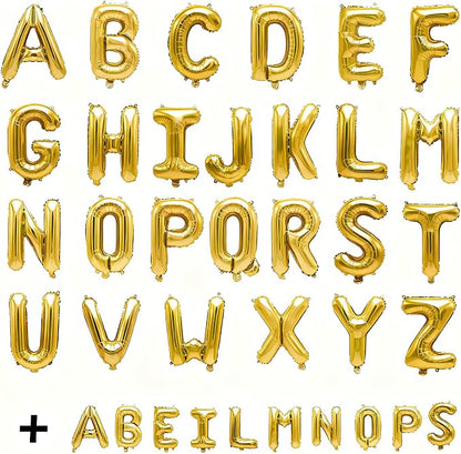 36 Pcs Gold Letter Balloons, Custom A-Z Set - Image 2