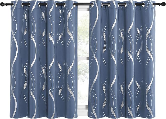 NICETOWN Bedroom Curtains Small Blackout Panels, Biscotti Beige, 34 by 54 Inch - Image 2