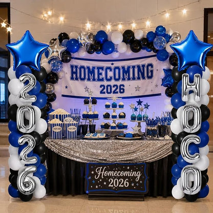 2 Sets Homecoming 2026 Balloon Column Stand Party Decorations Kits - Image 3