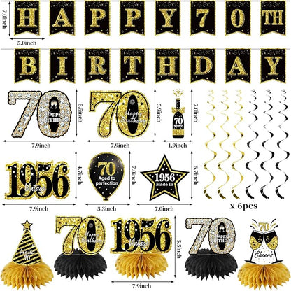 Zirtorei 70th Birthday Decorations - Image 2