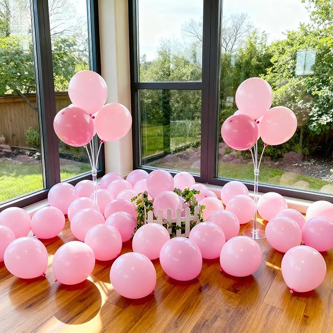 50pcs Pastel Pink Balloons, 12 Inch Light Pink Latex Balloons | - Image 4