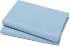 Bare Home Microfiber Pillow Cases - King 20x40 - Cooling Pillowcases - Double Brushed - Easy Care - Envelope Closure (King Pillowcase Set of 2, Light Blue)