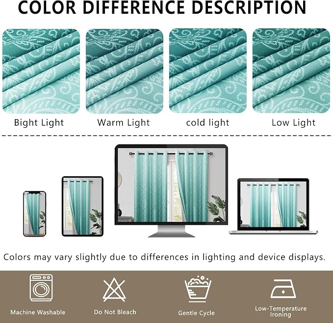 DWCN 100% Blackout Curtains for Bedroom 63 Inch Long - Image 9