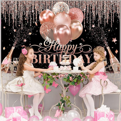 Tatuo Happy Birthday Backdrop Decorations - Image 5
