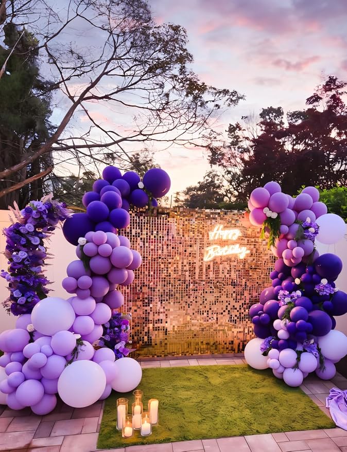 Purple Balloons Garland Arch Kit, - Image 3