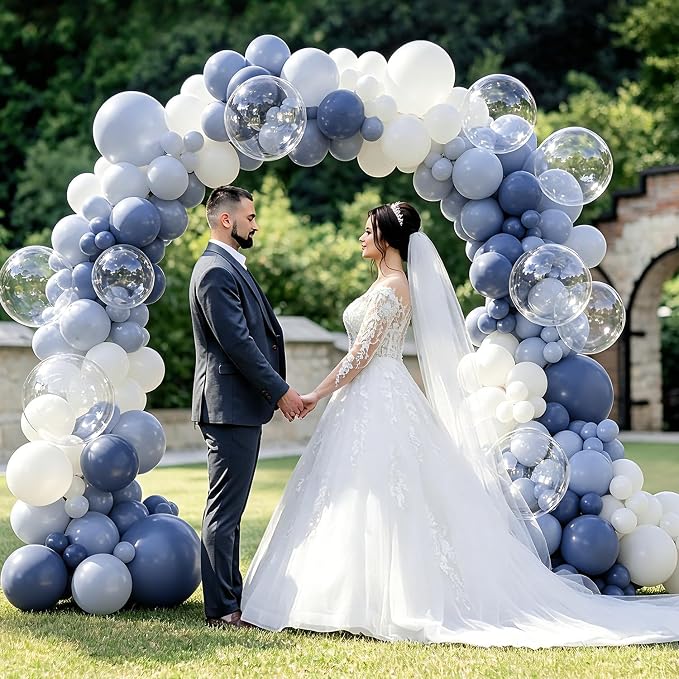 Denim Blue Balloon Arch Kit for Baby Shower Birthday Party Decorations | Denim - Image 4