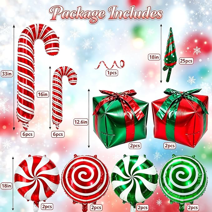 50Pcs Christmas Balloons Decorations Set - Image 2