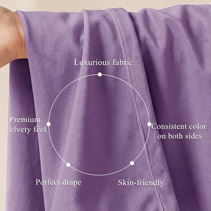 Lavender Velvet Privacy Curtains - Image 4