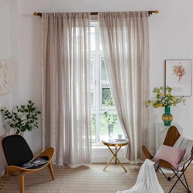 Linen Curtains 84 Inches Long - Image 4