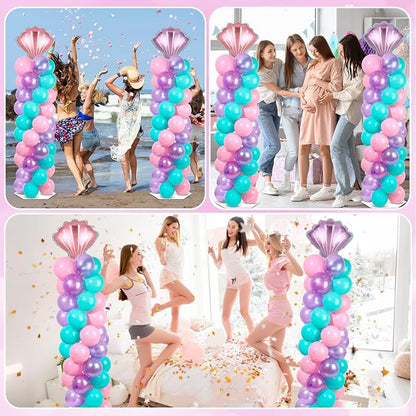2 Sets Mermaid Party Balloon Column Stand Kit - Image 6