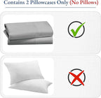 California Design Den Heirloom Soft, Smooth & Thick Certified 800 Thread Count 100% Cotton Sateen, 2 Pillow Cases King Size, Fits King Pillows (Light Grey)