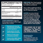 Black Seed Oil with DHA Supplement for Brain Health and Cognition - Cold Pressed Black Cumin Seed Oil and DHA Omega 3-60 Liquid Capsules, Unflavored, Vegan, Non-GMO, and Gluten-Free - 1 Month Supply