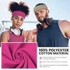 10 PCS Headbands for Women - Fashion Non Slip Cotton Headbands for Women and Men Perfect for Sports and Outdoor Activities in Summer,Including Running, Yoga, Cycling, Gym Workouts