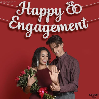KatchOn, Glitter Happy Engagement Banner, Pre-Strung - Image 7