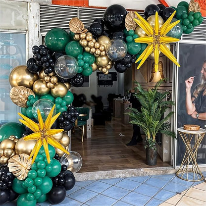 Dark Green and Black Balloon Arch Kit - Image 4