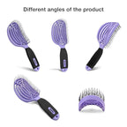 NuWay 4HAIR DoubleC U.S. Patented Double Curved Detangling Brush is Hair Dryer Safe (Violet)