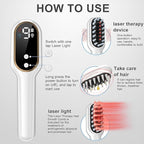 Red Light Therapy Hair Growth Brush, Electric Scalp Care Comb for Men and Women, Hair Wellness Treatment