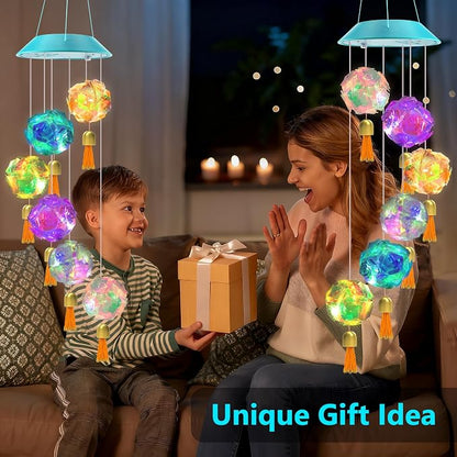 Toodour Solar Wind Chime, Color Changing Hydrangea Ball Wind Chimes | LED - Image 3