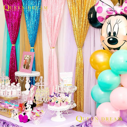 Hot Pink Sequin Backdrop Curtain - Image 2