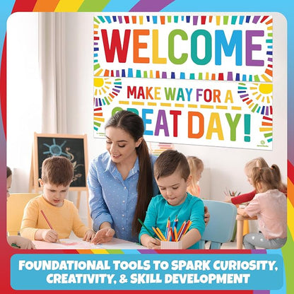 Sproutbrite 2 Welcome Educational Posters & Chart Welcome Banner 13.5"x39" - Image 6