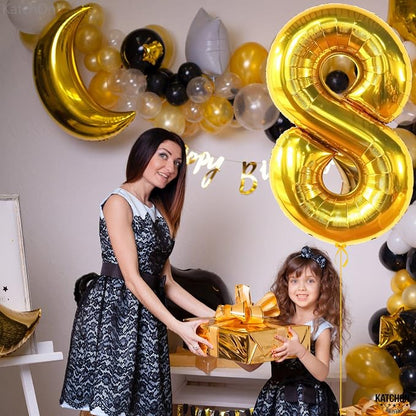 KatchOn Foil Golden Number 8 Balloon - Image 5