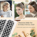 Rhinestone and Crystal Hair Clips 2-Pack, Sparkly Barrettes & Elegant Bling Accessories for Women & Girls(Set20)