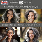 Metallic Graphite Gray Hair Dye Demi-Permanent, Grey Toner for Bleached Hair, Anti-Breakage Plex Hair Care, Vegan & Cruelty-Free, 100% Gray Coverage, Silver Hair Color by Smart Beauty