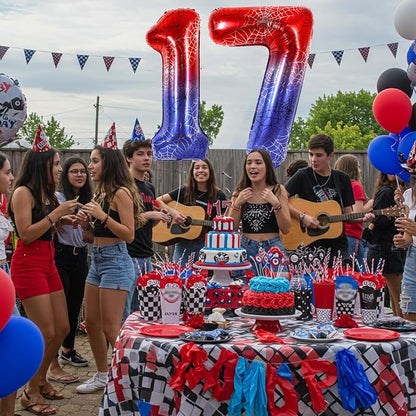 40 Inch Red Blue Number 1 Balloon - Image 4
